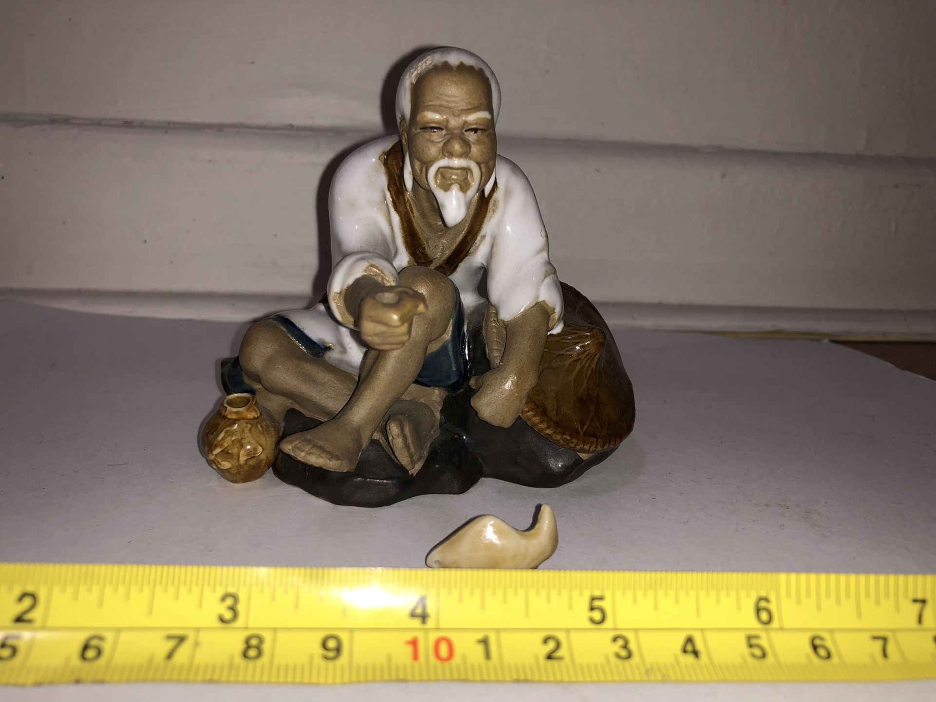 Asian Ceramic Fisherman - photo 2