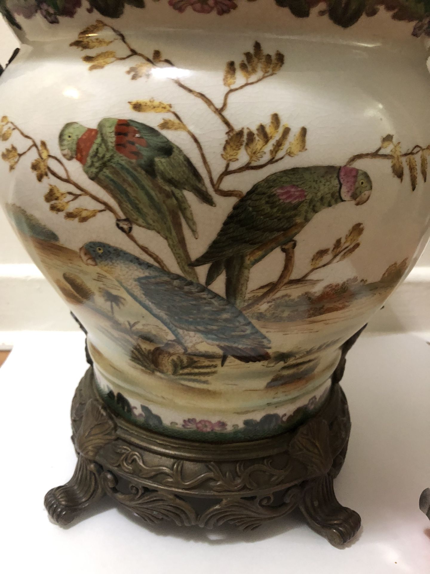 Chinese Old Vase Metal And Porcelain - photo 2