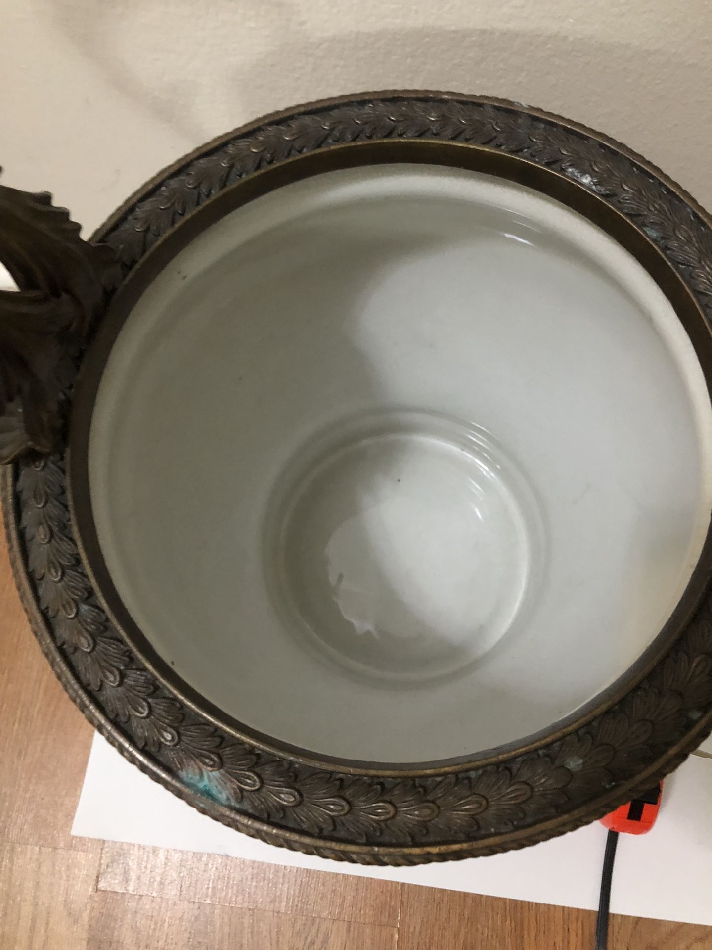Chinese Old Vase Metal And Porcelain - photo 3