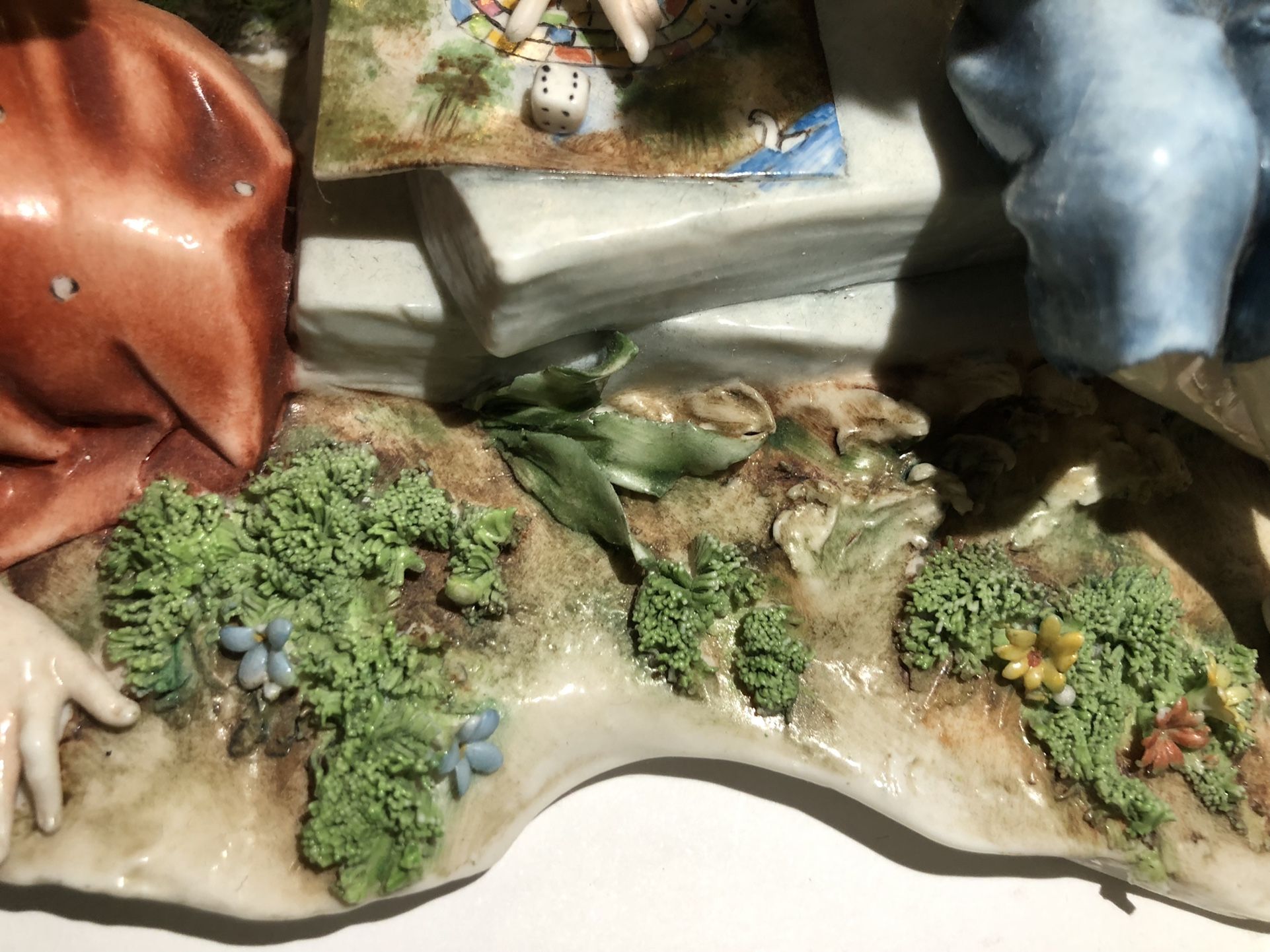 Boy And Girl Playing Porcelain Statue - photo 3