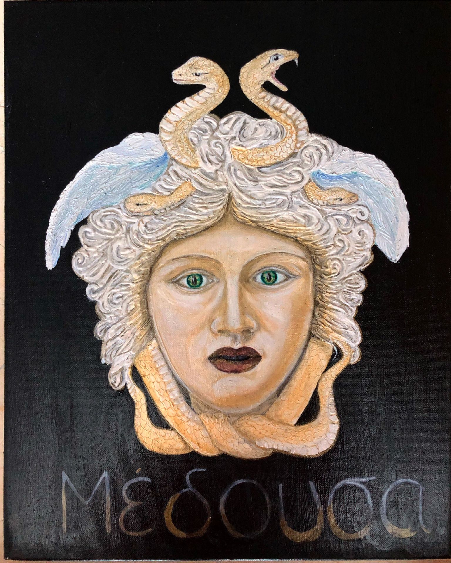 Medusa Oil Painting on Canvas 20x16 inch