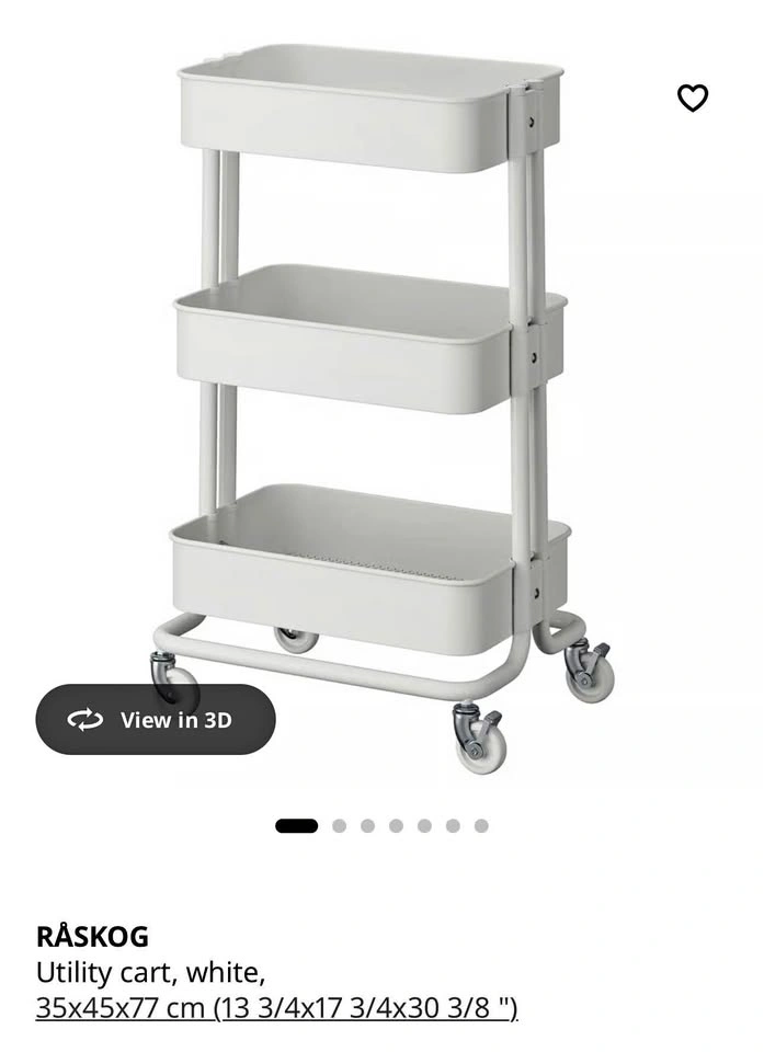 IKEA Raskog Utility Cart - White