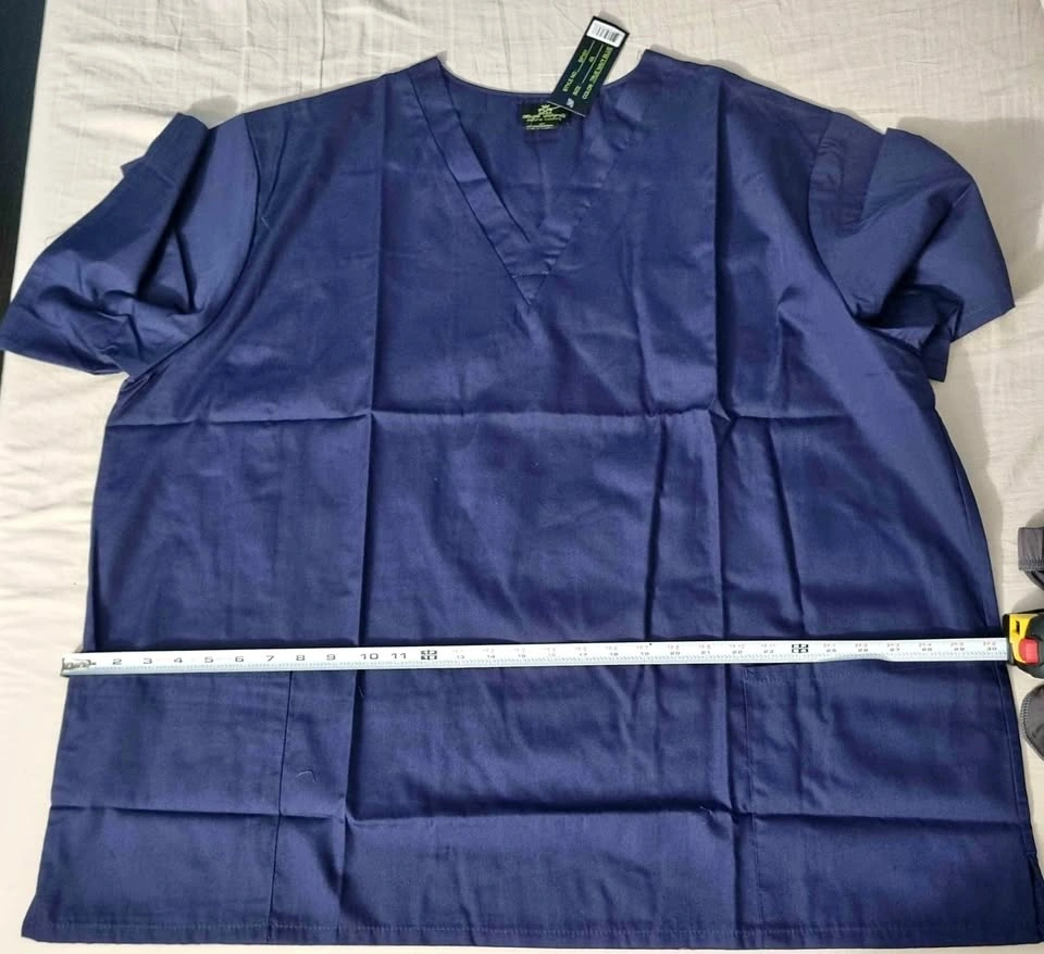 Brand New Medical Scrubs Set - Navy Blue - Plus Size (4XL)