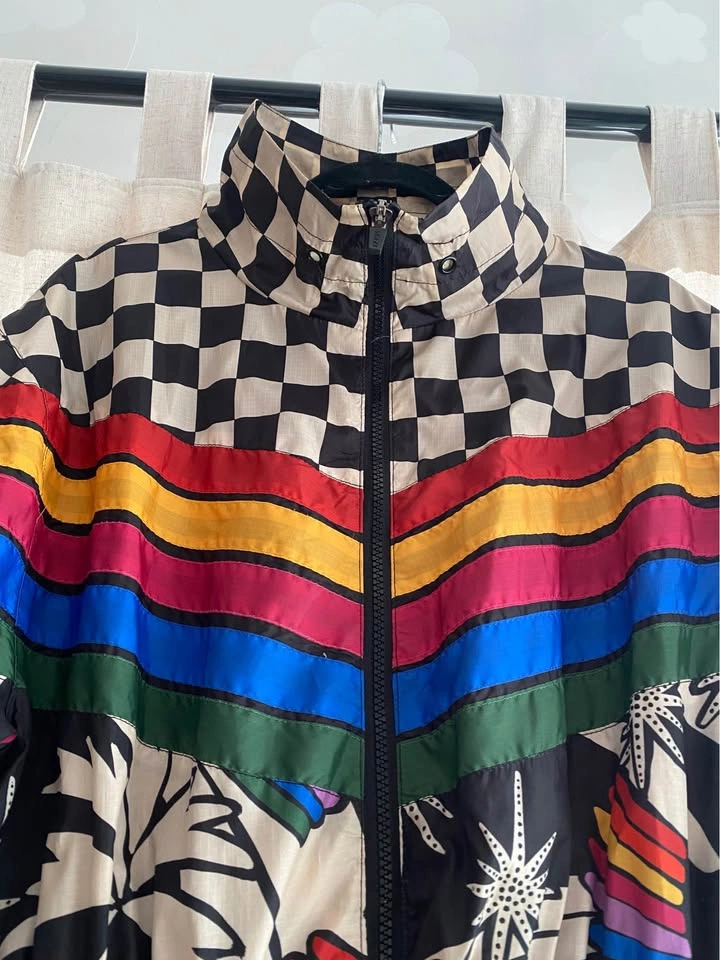Farm Rio Rainbow Checkered Tropical Jacket - photo 3