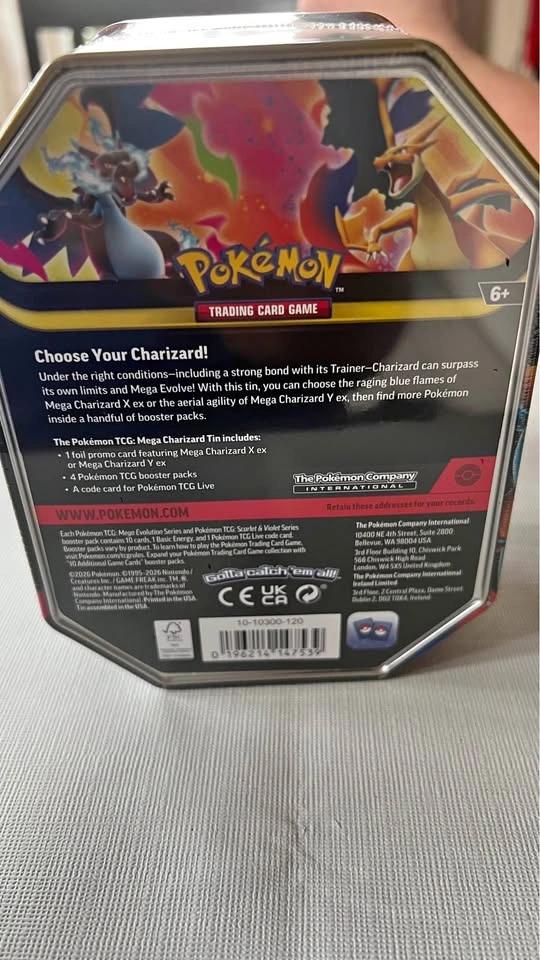 Pokemon TCG Mega Charizard Y ex Tin Sealed