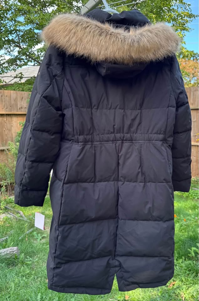 Kate Spade Black Down Parka with Faux Fur Hood -XL - photo 3