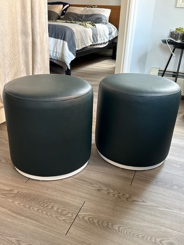 Trica Marshmallow Ottomans - Set of 2 | Green 🌱