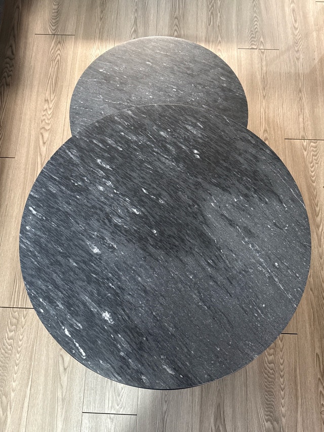 Marble Nesting Coffee Tables — Metro Element | Set of 2 🌱 - photo 4