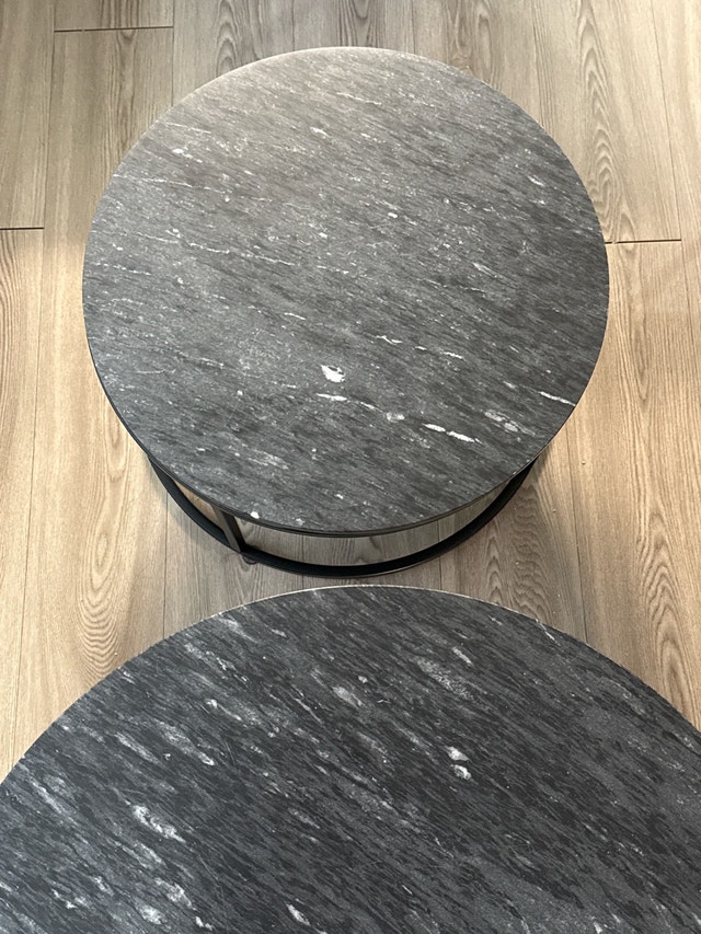 Marble Nesting Coffee Tables — Metro Element | Set of 2 🌱 - photo 5