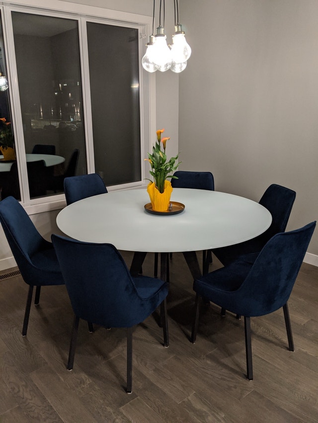 Trica Soul Dining Table — 60” Round Glass Oak 🌱 Steel - photo 2