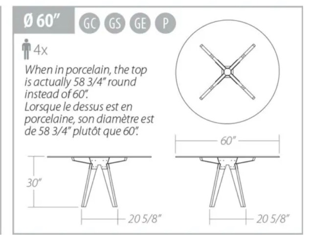 Trica Soul Dining Table — 60” Round Glass Oak 🌱 Steel - photo 3