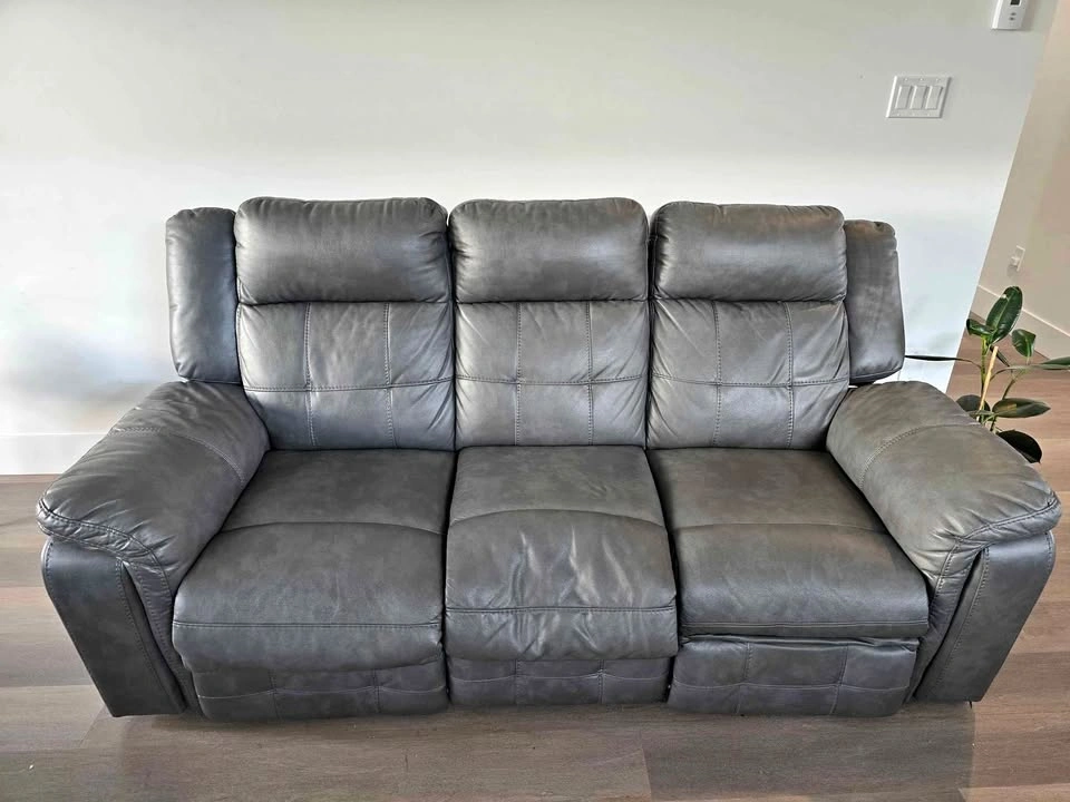 Leather recliner sofa 5 seater