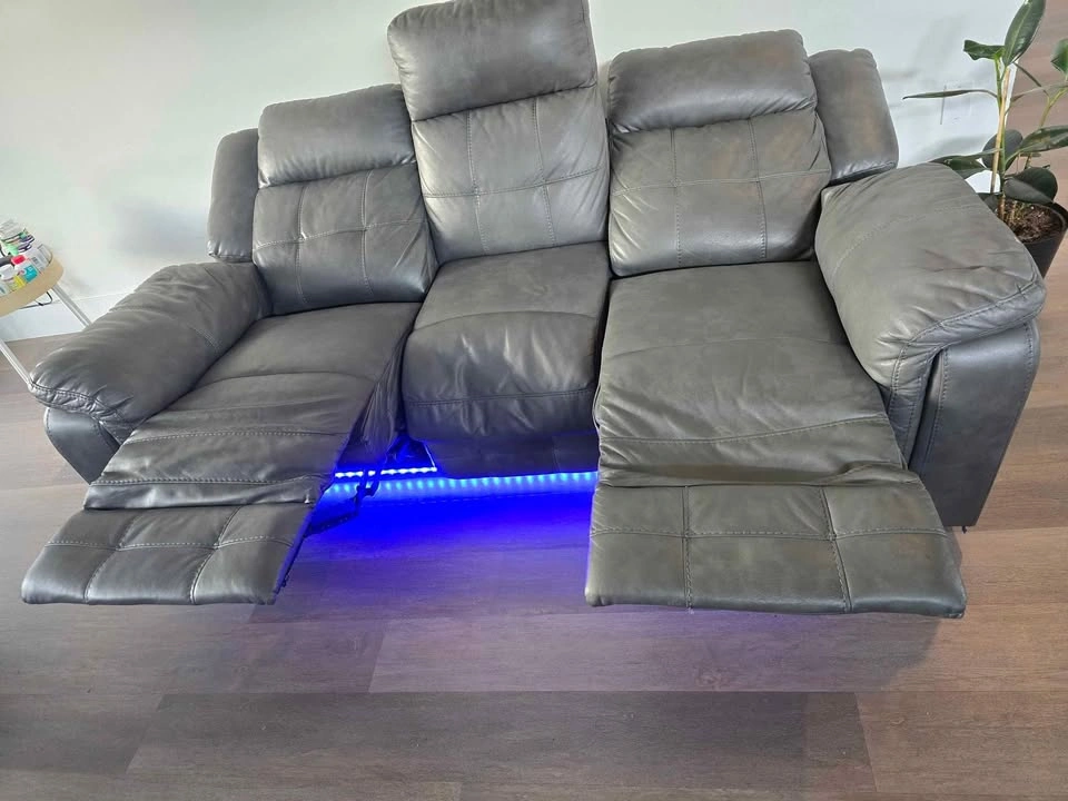 Leather recliner sofa 5 seater - photo 2