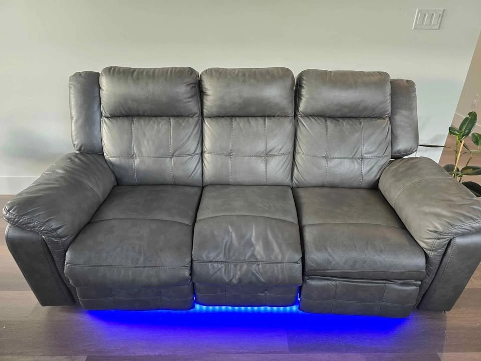 Leather recliner sofa 5 seater - photo 3