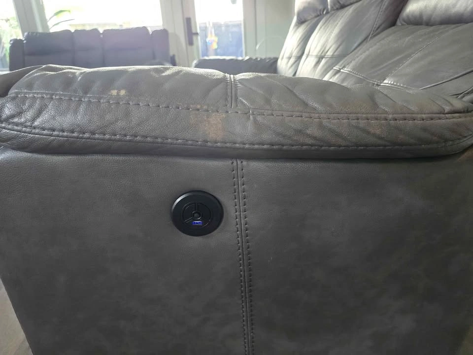 Leather recliner sofa 5 seater - photo 4