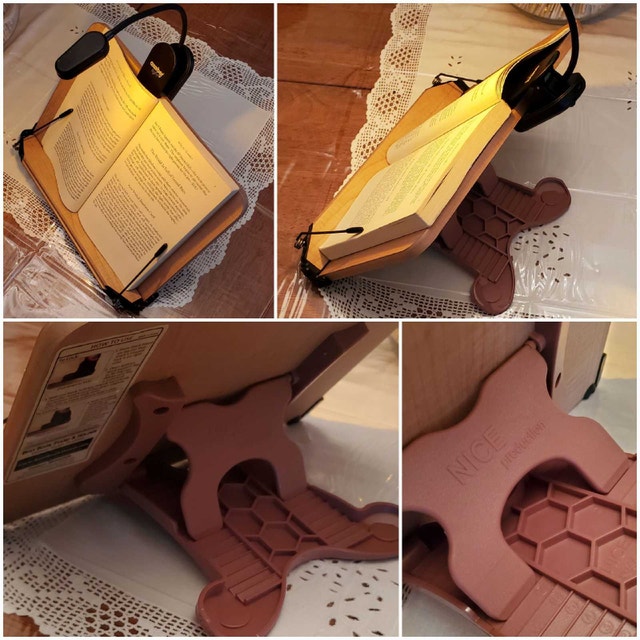 ✴️ NicePro Wooden Book/Tablet/Computer Stand+Rechargable Light - photo 5