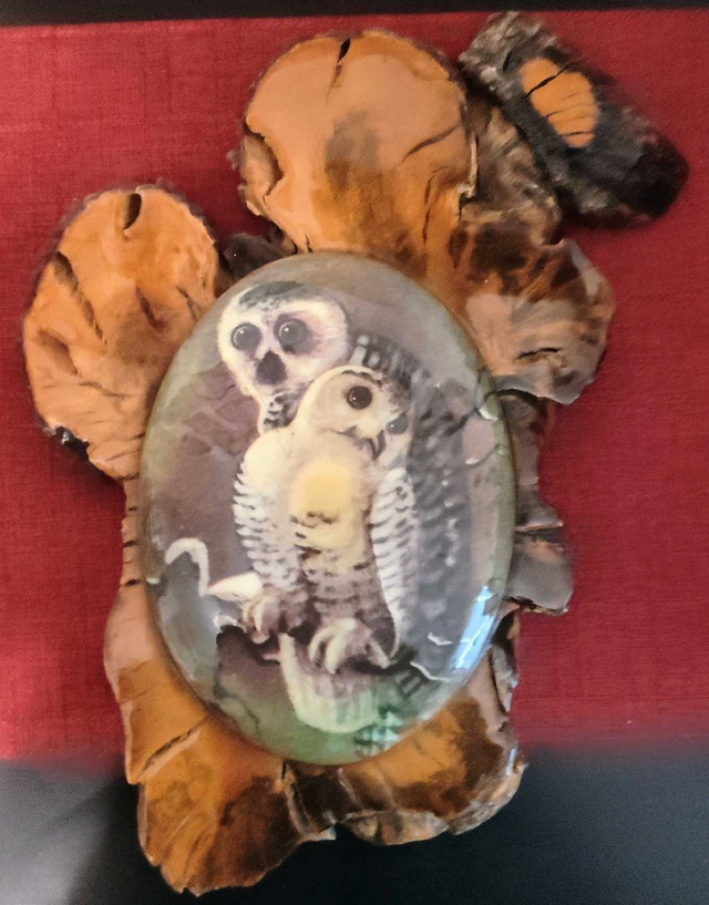 Hand carved wooden Owls Wall Decoration