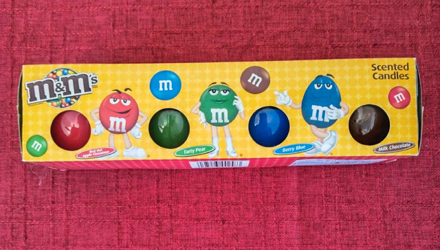 Scented M&M's Candle & Glass Holder - New & Boxed