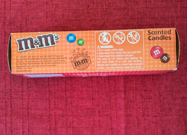 Scented M&M's Candle & Glass Holder - New & Boxed - photo 4