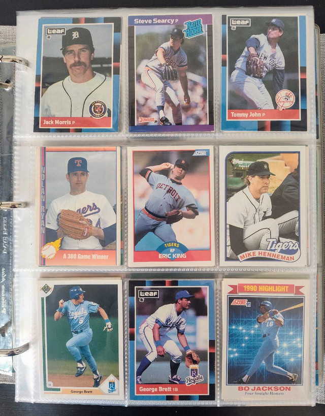 Vintage 80's & 90's Binder ofbaseball cards rookies, stars,error - photo 2