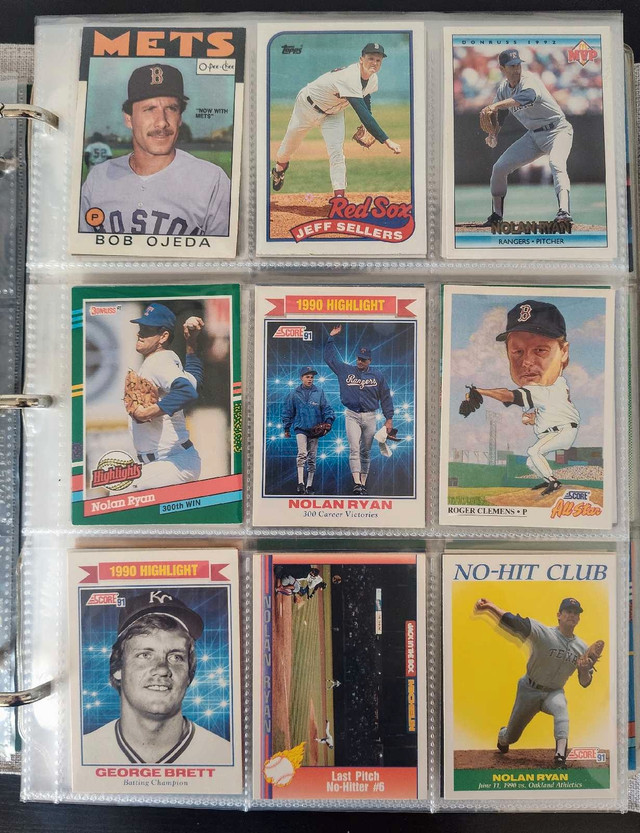 Vintage 80's & 90's Binder ofbaseball cards rookies, stars,error - photo 3