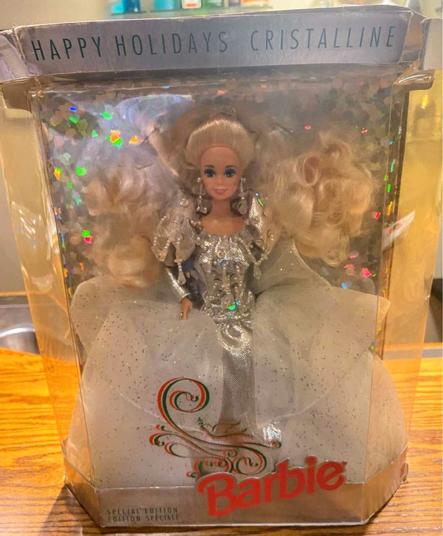 1992 Happy Holidays Cristalline Barbie Doll - photo 4