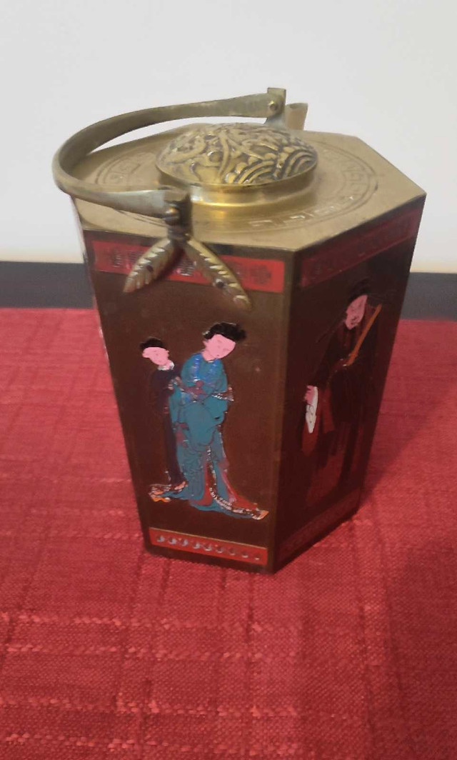 Vintage Brass Oriental Teapot Kettle