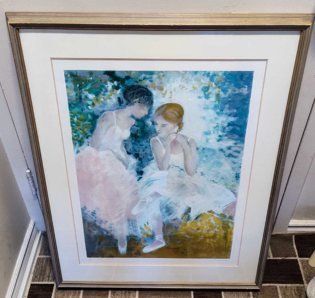 28"x 35" Framed Ballerina Numbered & Signed lithograph