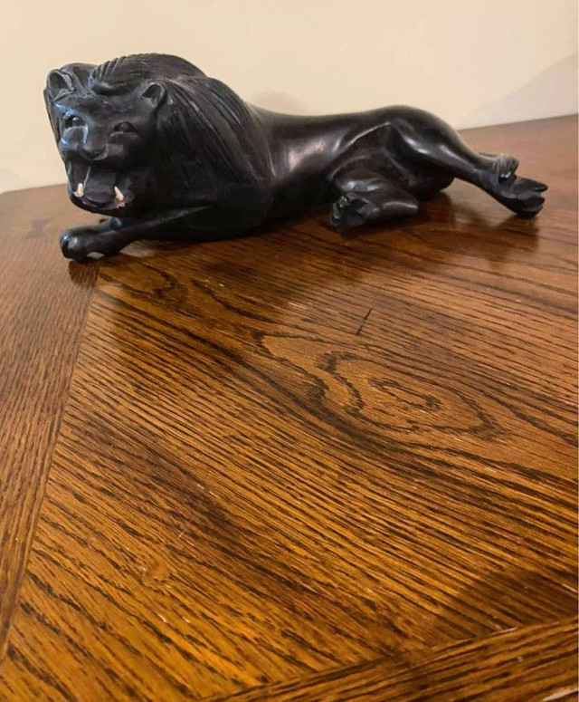 Vintage Hand Carved African Lion - photo 3