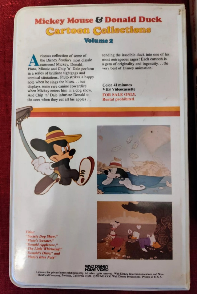 Mickey Mouse & Donald Duck Cartoon Vol 2 (VHS, 1981) - photo 2