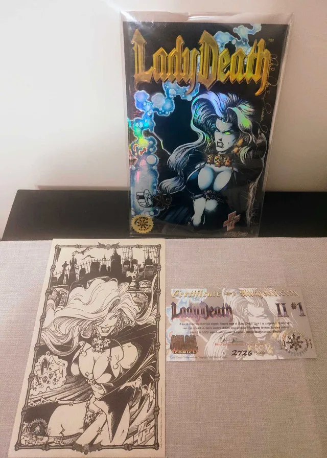 1995 Lady Death: Between Heaven & Hell #1 Chromium thumbnail