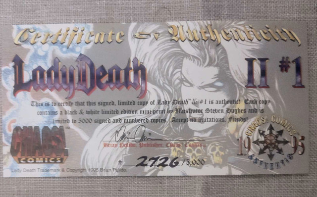 1995 Lady Death: Between Heaven & Hell #1 Chromium - photo 3