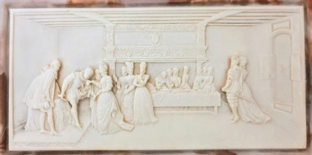 Bas Relief Stone Sculpture Victorian Mint Condition - photo 2