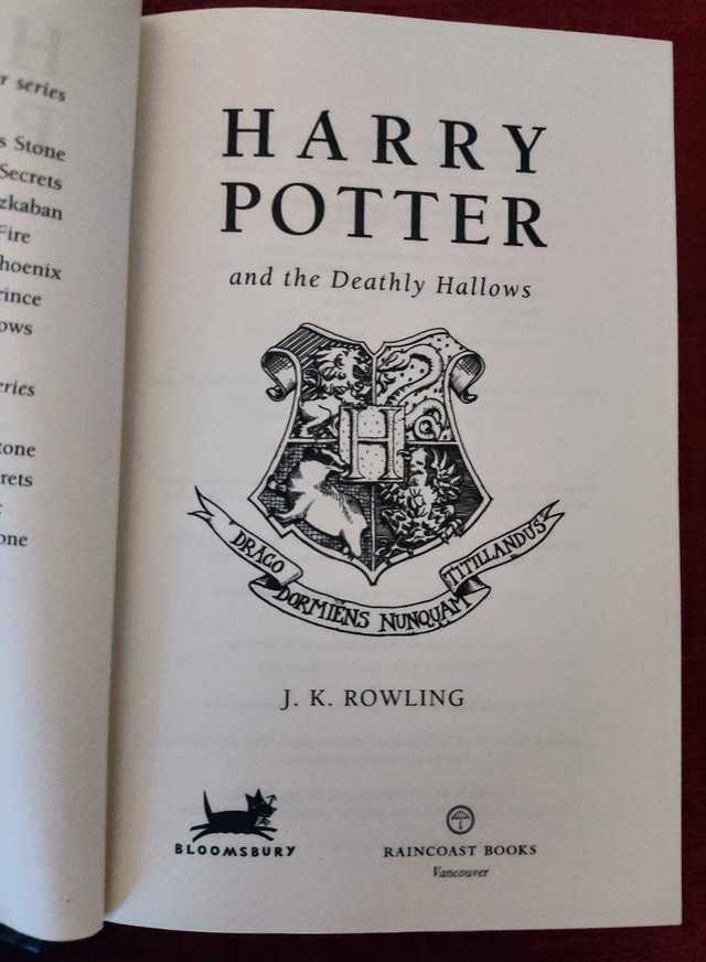 Harry Potter & Deathly Hallows -HC First Ed - photo 2