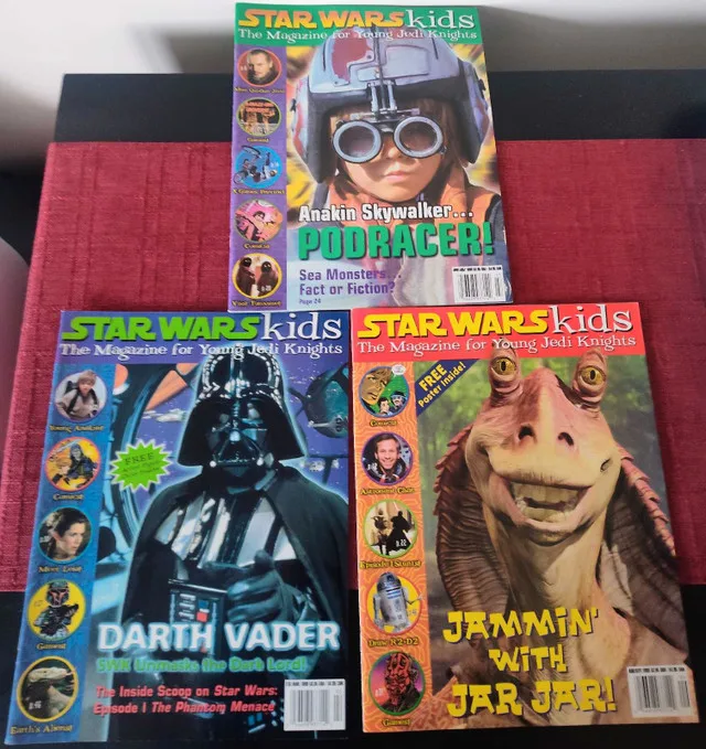 3 Star wars kids magazines with poster intact - From 1999 thumbnail