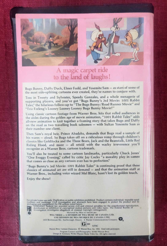 1982 Beta Bugs Bunny's 3rd Movie 1001 Rabbit Tales - photo 4