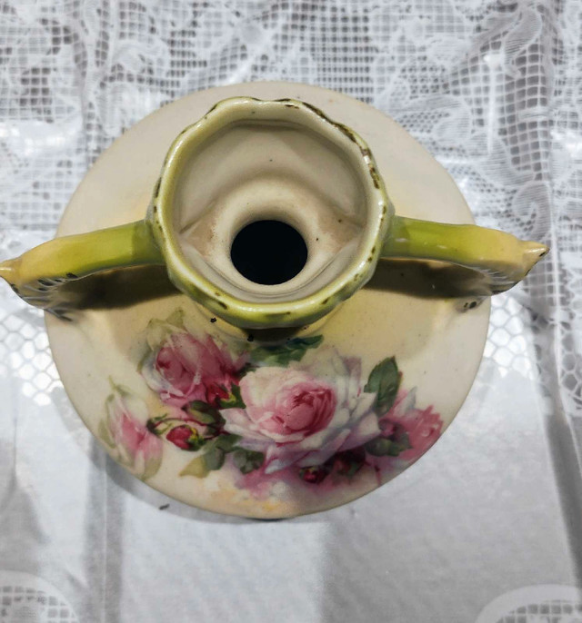 Vintage Stamped Czech Floral Vase 5" X 5" - photo 2