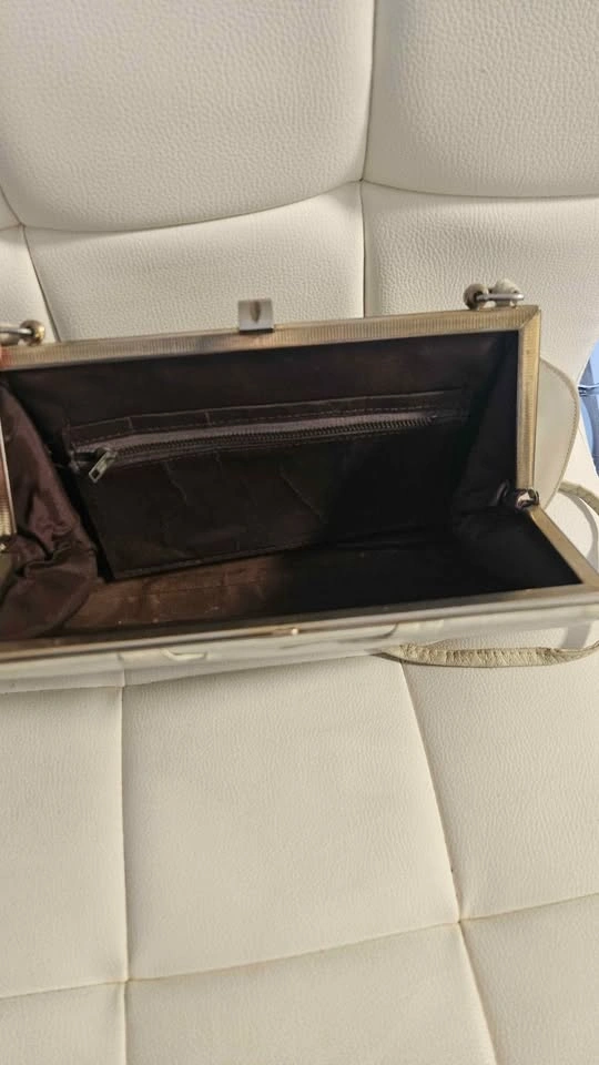Vintage Cream Handbag Clutch - photo 3
