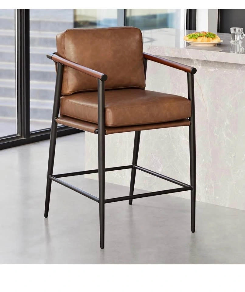 2 Pcs Saddle Brown Bar Stool