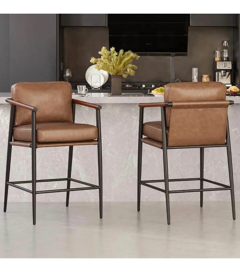 2 Pcs Saddle Brown Bar Stool - photo 3
