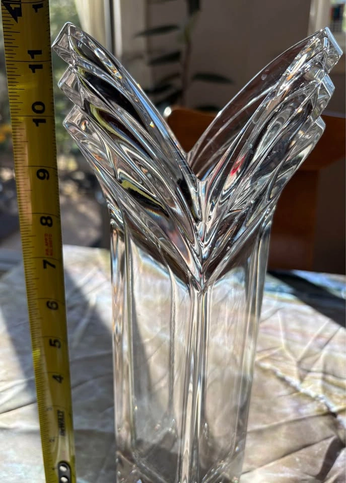 Vintage 1980’s MIKASA Crystal Art-Deco Vase 11.75" - photo 3