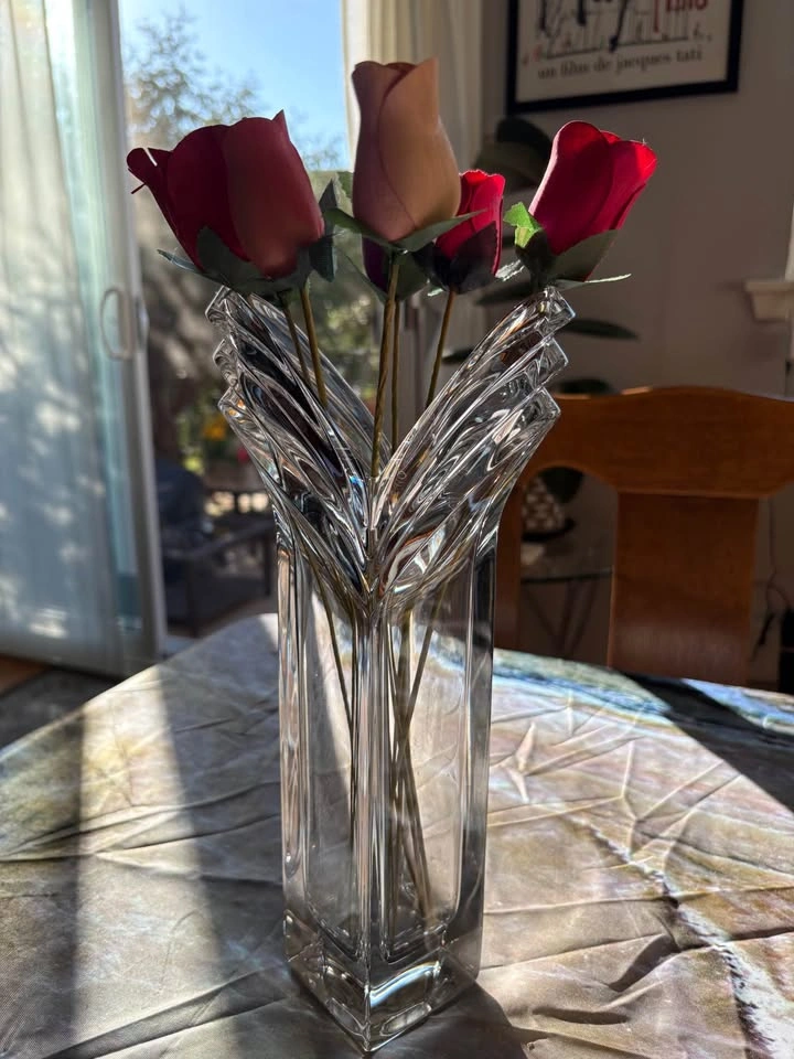 Vintage 1980’s MIKASA Crystal Art-Deco Vase 11.75" - photo 4