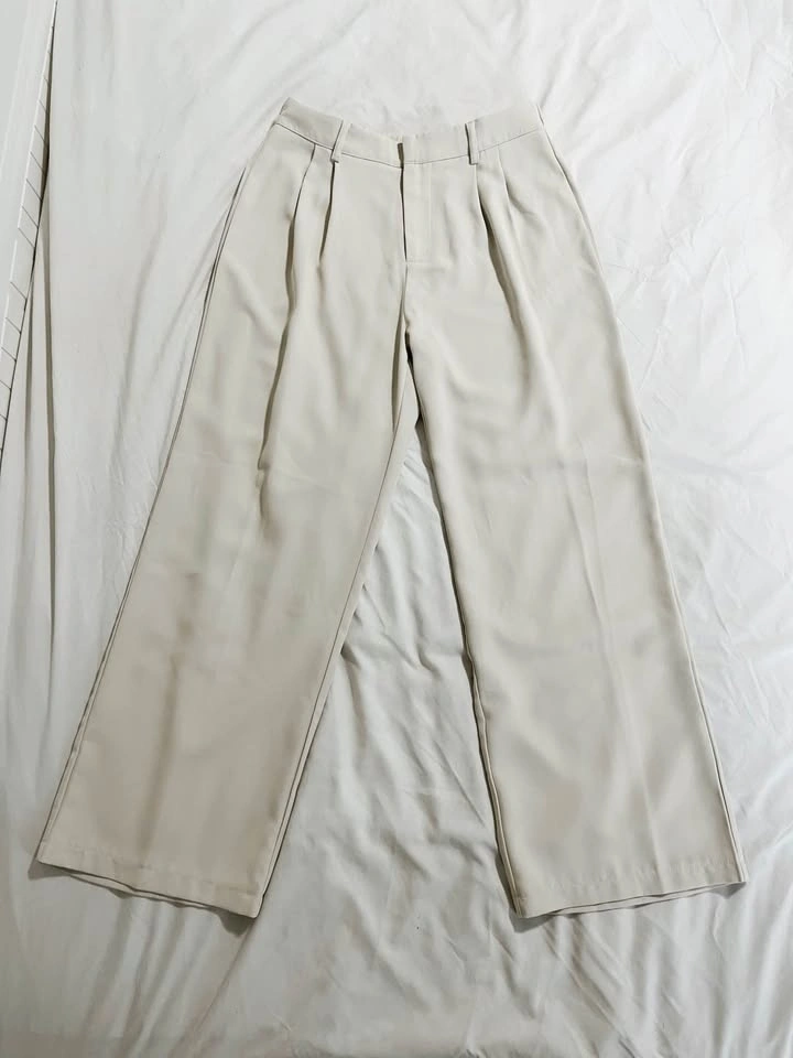Shein Petite Straight Leg Pants (beige)