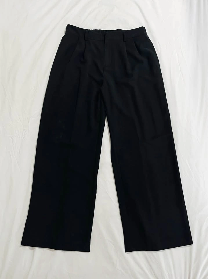 Shein Petite Straight Leg Pants (black)