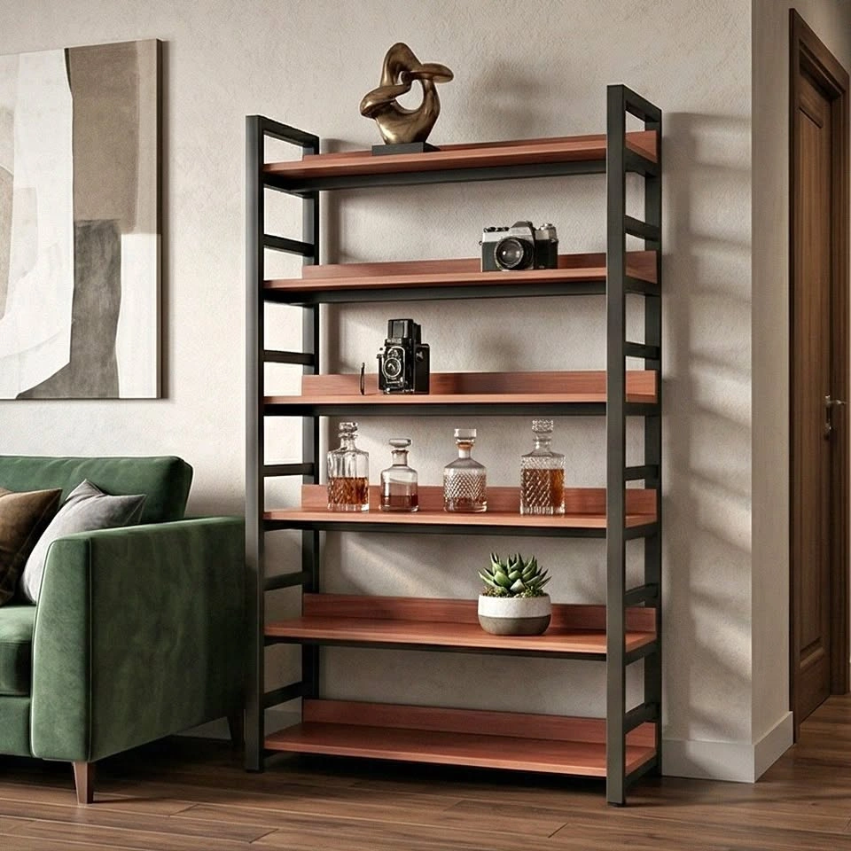 C1630 GAR005 Floor-Standing Metal Shelf – Industrial Display & B