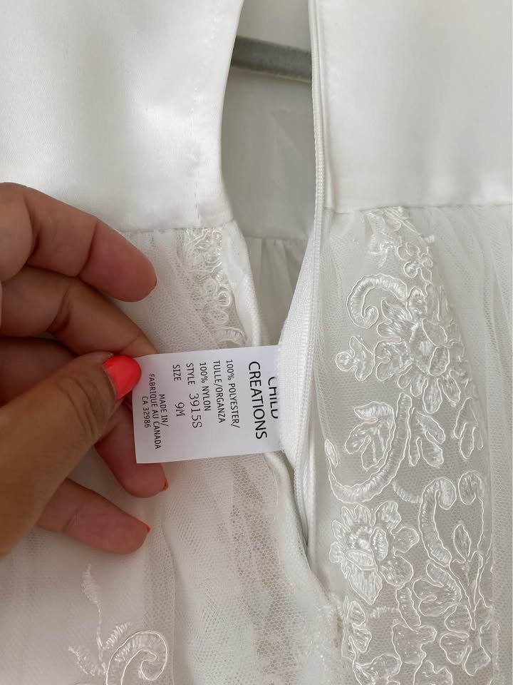 Baby baptism dress size 9 months - photo 4