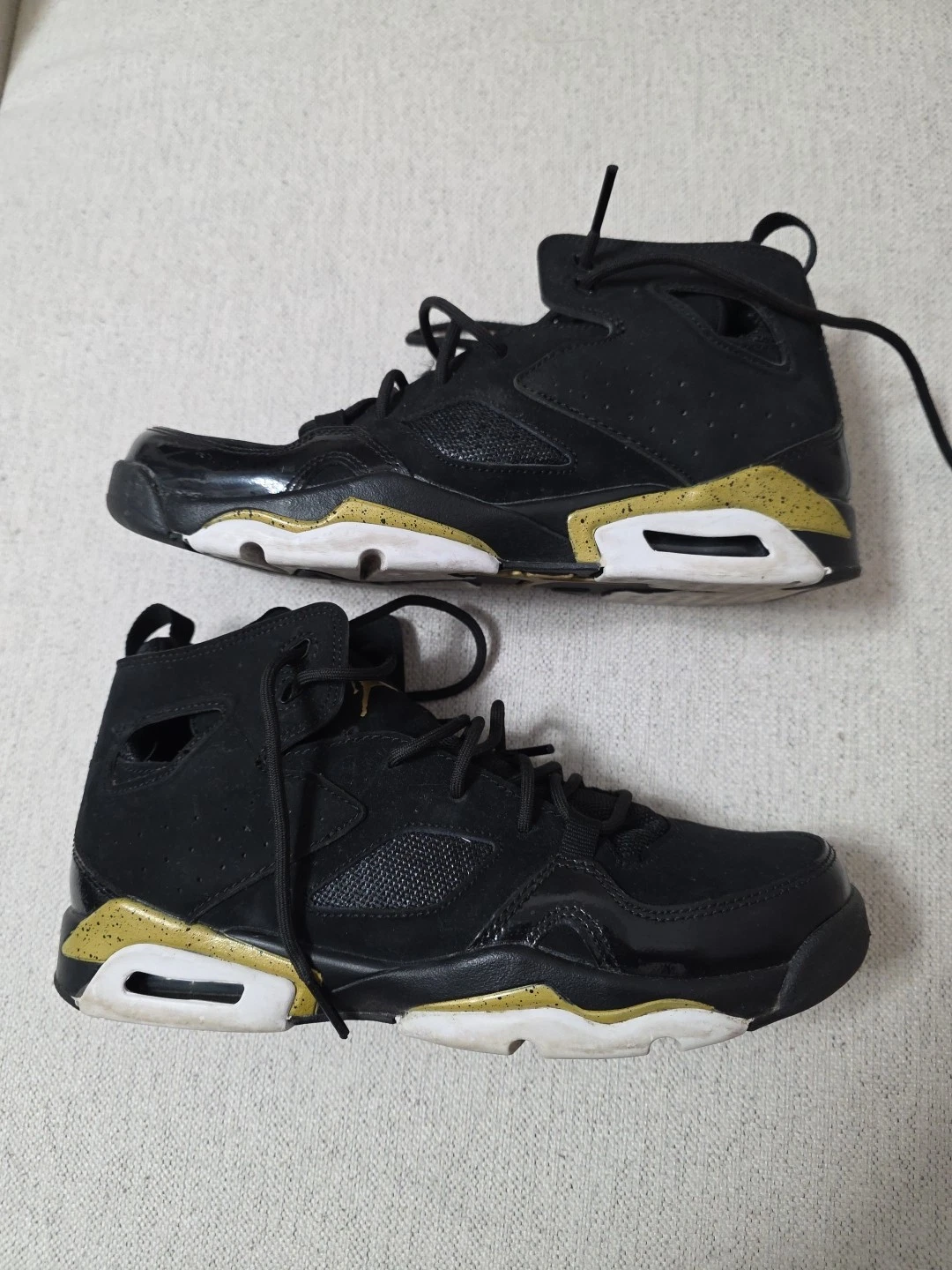 Jordan Flight Club 91 Black Metallic Gold Men's Size 6.5 - photo 2