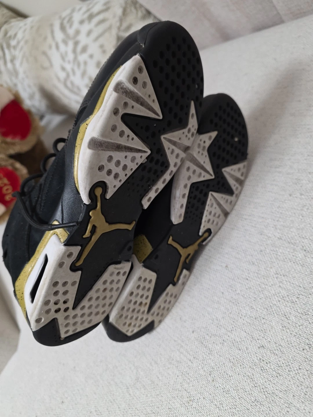 Jordan Flight Club 91 Black Metallic Gold Men's Size 6.5 - photo 4