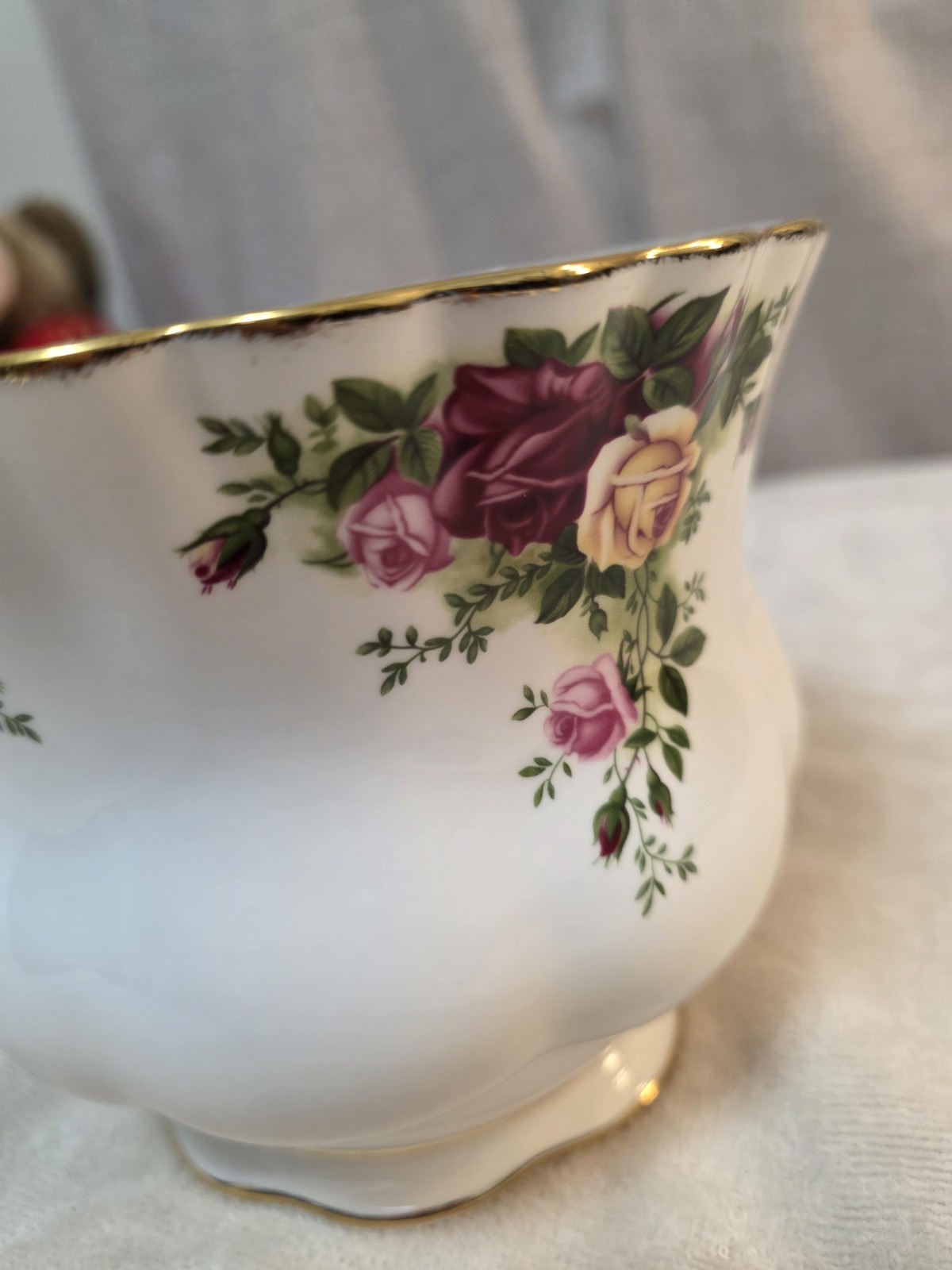 Vintage 1962 Royal Albert Old Country Roses Cache Pot Planter - photo 2