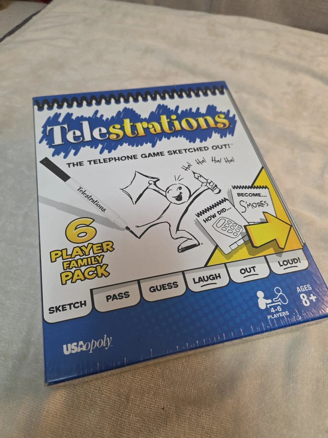 Telestrations The Telephone Game Sketched Out 6 Player Family Pa